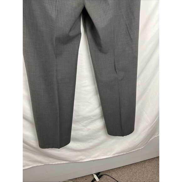 Alberto Ceramica James Grey Wool Comfort Fit Pinstripe Pants Mens EU Size 50 - Picture 8 of 12